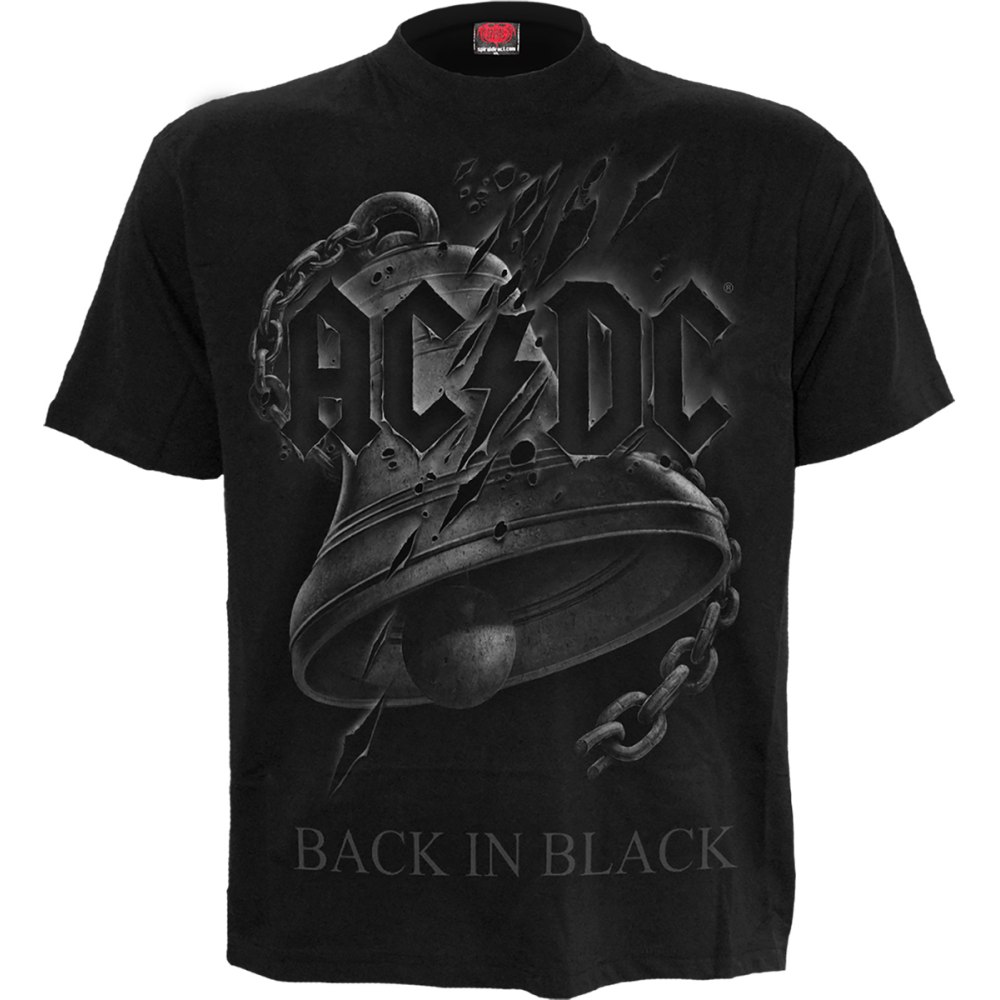 Spiral AC/DC - Back In Black Torn Heren Tshirt - Zwart